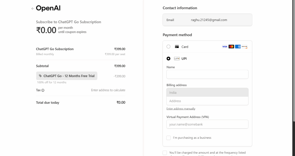 Add your payment method