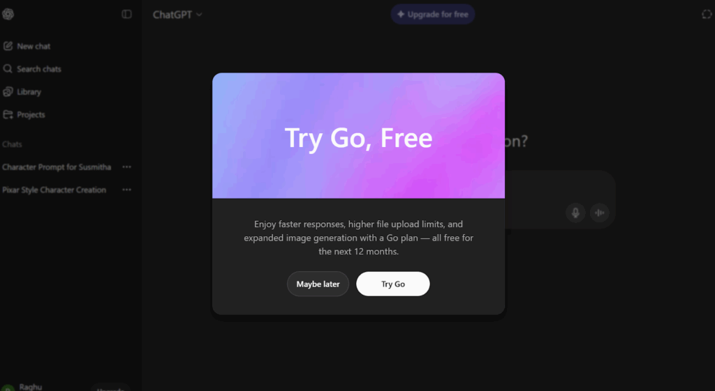 Watch for the upgrade button