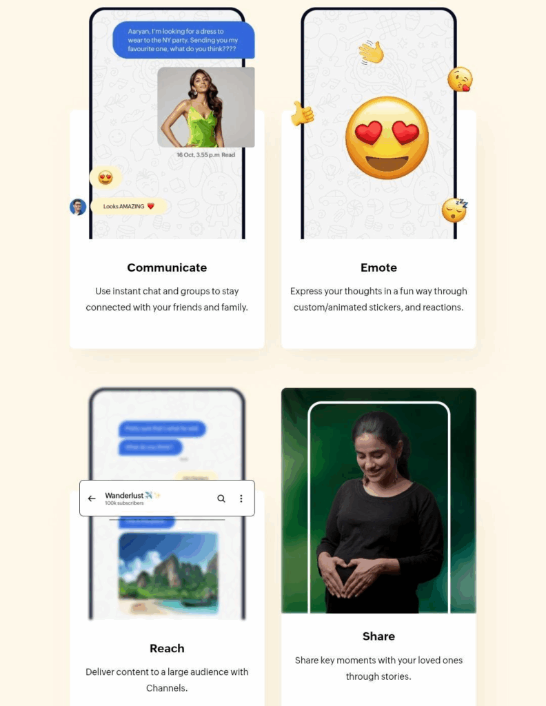 Arattai’s Core features & Usability